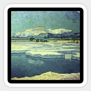 Pamukkale in Van Gogh's style Sticker